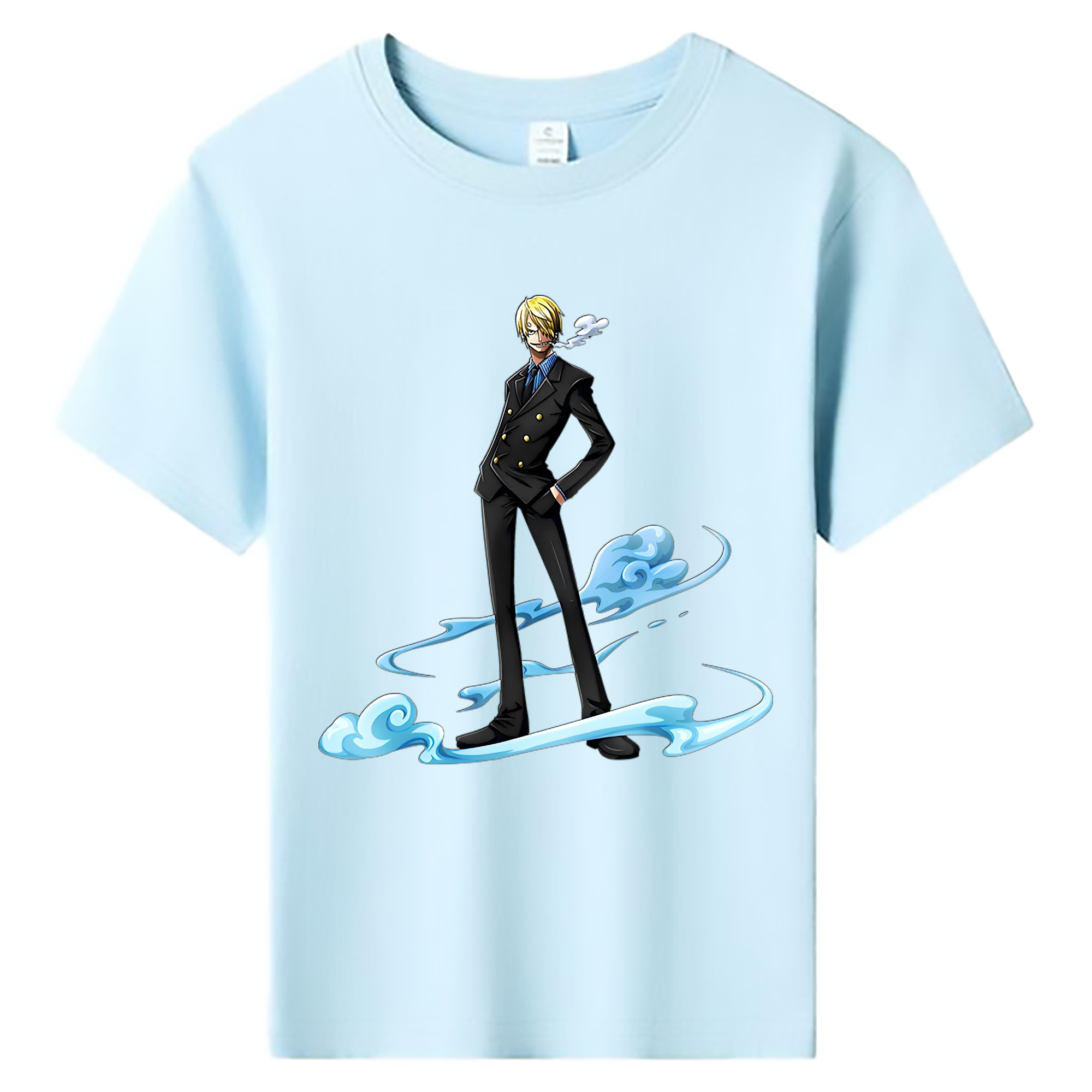 （画像用） ワンピース サンジ ONE PIECE Sanji 綿100％キッズTシャツ（フロントプリント）